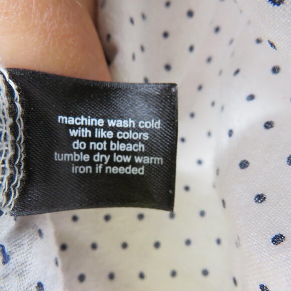 Lane Bryant Shirt Womens 22/24 Plaid Button Polka Dot Trim Roll Tab Sleeve - Picture 5 of 10